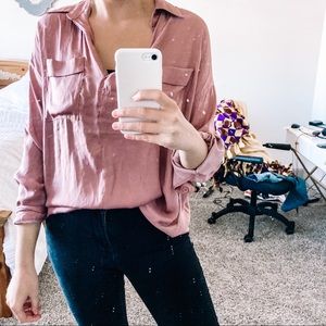 Vici Dolls Always Busy Satin Utility Blouse